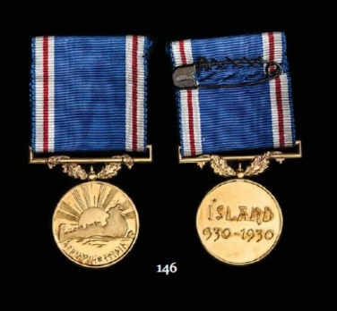 Althing's Jubilee Badge of Honour, Gold Medal