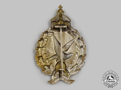 Air Gunner Badge, by Unknown Maker (in silvered brass) Reverse
