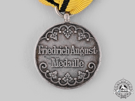 Friedrich August Medal, in Silver (with clasp, for males) Reverse