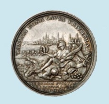 The Taking of Narva, Silver Medal Reverse