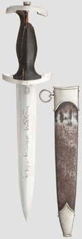 Allgemeine SS M33 Service Dagger with Röhm Dedication Reverse with Scabbard
