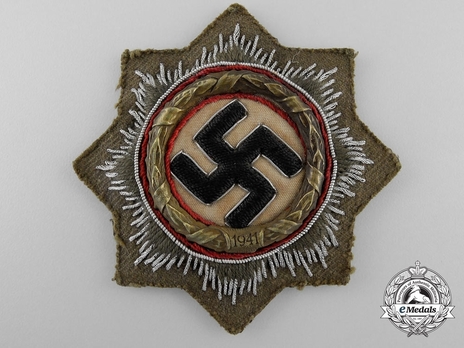 German Cross, in Gold, in Cloth, (Afrikakorps) Obverse
