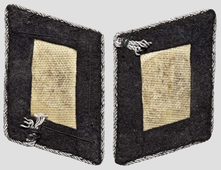Waffen-SS 'Totenkopf' Division Officer Collar Tab (Vertical pattern) Reverse