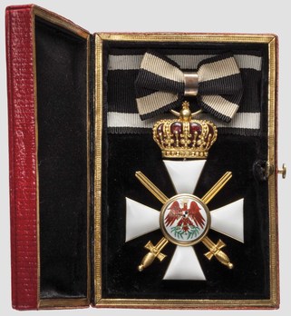 Order of the Red Eagle, Type V, Military Division, III Class Cross (with crown, in gold) Obverse