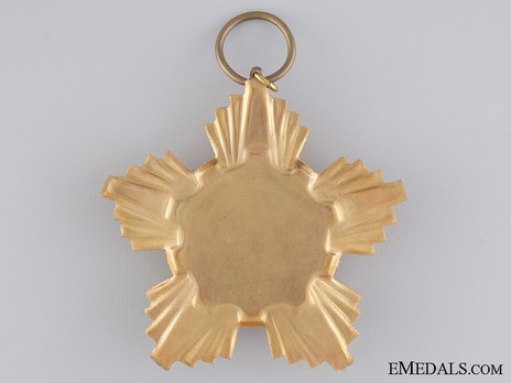 Order of the Victory of Socialism, Breast Star (in tombac) Reverse