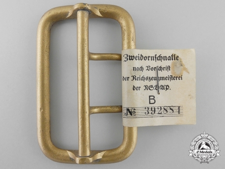 NSDAP Double Open Claw Belt Buckle (gilt version) Reverse