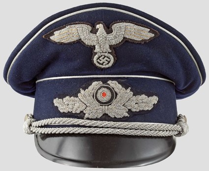 Diplomatic Corps Officials Blue & Silver Visor Cap Obverse