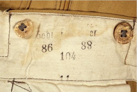 Waffen-SS Tropical Trousers M42 Detail