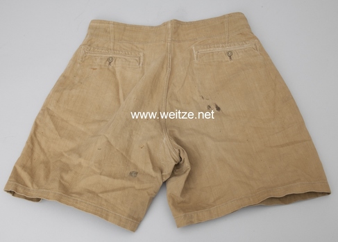 Kriegsmarine Tropical Short Trousers Reverse