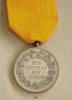 Life Saving Medal, in Silver (pre-1880 version) Reverse