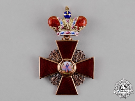 Order of St. Anne, Type II, Civil Division, II Class Cross (with Imperial Crown)