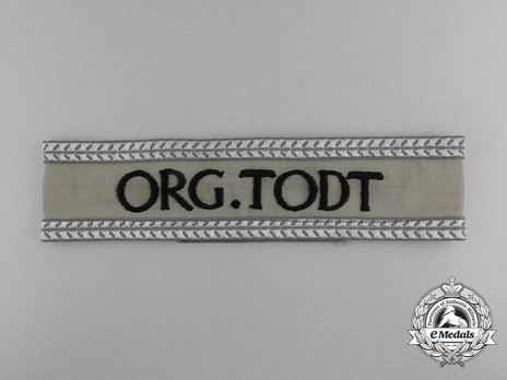 Organisation Todt Staff Leader Sleeveband Obverse