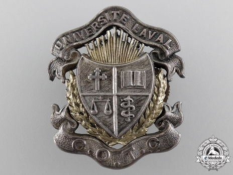 Universite Laval Canadian Officer Training Corps Officers Cap Badge Obverse