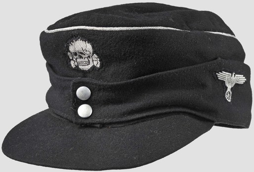 Waffen-SS Officer's Visored Field Cap M43 (Panzer silver piped version) Profile