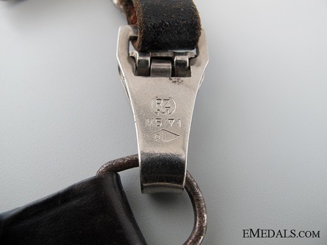 Allgemeine SS M33 Early Pre-RZM Mark Service Dagger (by Robert Klaas) Clip Detail