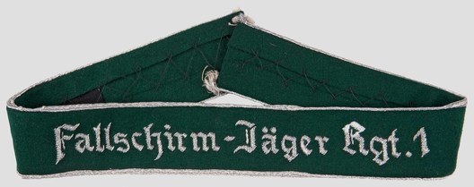 Luftwaffe Fallschirm-Jäger Rgt. 2 Cuff Title (Officer version) Obverse
