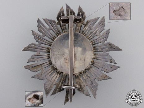 Commander Breast Star (Silver gilt) Reverse and Reverse Details