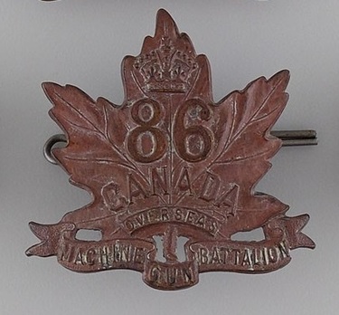 86th Infantry Battalion Other Ranks Cap Badge Obverse