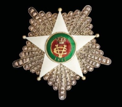 Order of the Colonial Star of Italy, Grand Officer's Cross Breast Star (in silver gilt) 