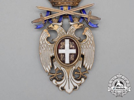 Order of the White Eagle, Type III, Military Division, I Class Obverse