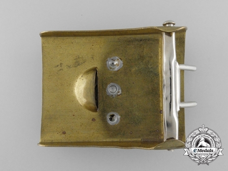 SA Enlisted Ranks Belt Buckle (with sunwheel swastika) (brass/nickel version) Reverse