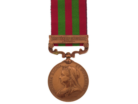 Bronze Medal (with " DEFENCE OF CHITRAL 1895" clasp) (1896-1901) Obverse
