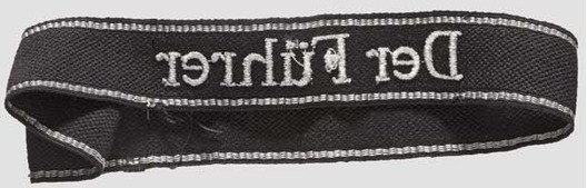 Waffen-SS Der Führer NCO/EM's Cuff Title (RZM machine-embroidered version) Reverse