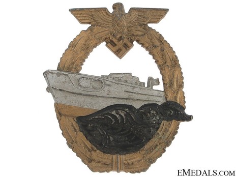 E-Boat War Badge, Type II, by Unknown Maker: AS in Triangle Obverse
