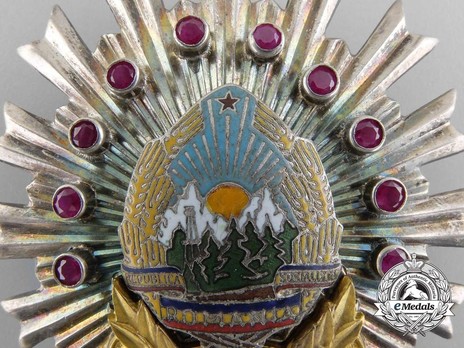 Order for Special Merit in the Defence of the State and Social Order, II Class Breast Star (1968-1989) Obverse Detail