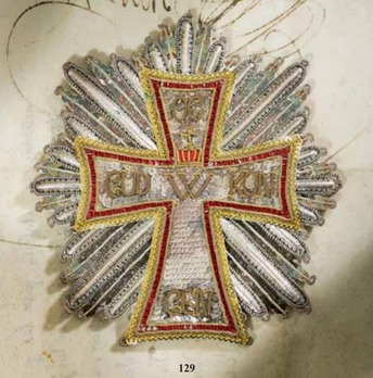 Order of Dannebrog, Christian VIII (1839-1848), Grand Commander Breast Star (Embroidered)