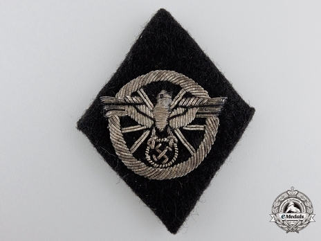 NSKK Driver Sleeve Insignia (2nd pattern hand-embroidered eagle) Obverse