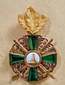 Order of the Zähringer Lion, Commander with Swords (with oak leaves) Obverse