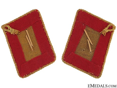 SA Oberführer Collar Tabs (Staff/red version) Reverse