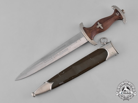 SA Standard Service Dagger by H. A. Erbe (RZM marked) Obverse with Scabbard