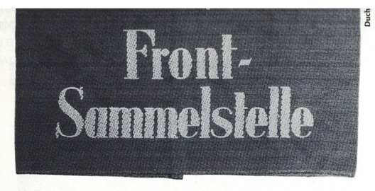 German Army Front Collecting Point Armband Obverse