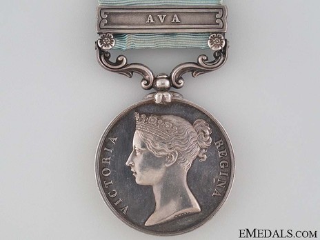 Silver Medal (stamped "W. WYON," "W.W.," with "AVA" clasp) Obverse