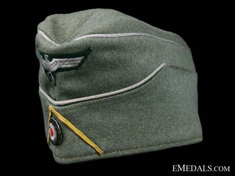 German Army Post-1936 Signals Officer's Field Cap M38 Profile