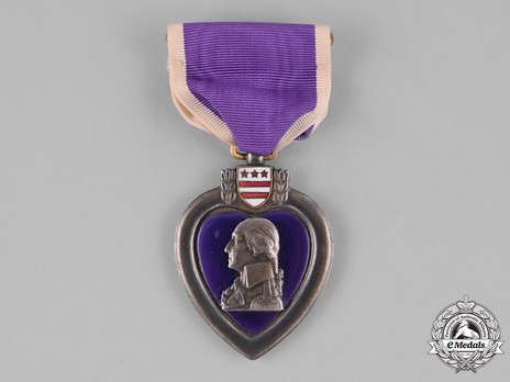 Purple Heart (in silver, privately engraved) Obverse