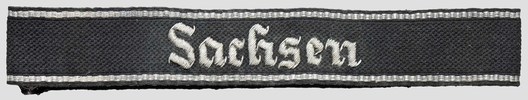 SS-TV Sachsen Guard Unit Cuff Title Obverse