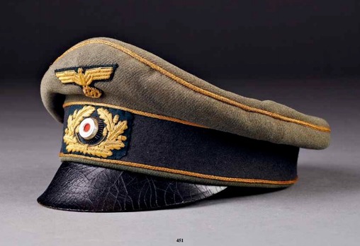 German Army General's Old Style Visor Cap Profile