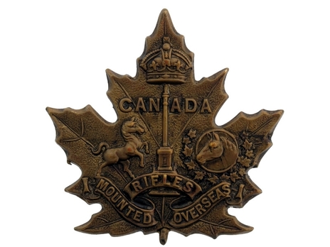 Canadian Mounted Rifle Draft Other Ranks Cap Badge Obverse