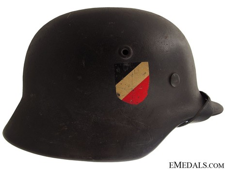 German Army Steel Helmet M40 (Double Decal version) Right Side