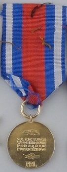 Medal for Merit in the Protection of Public Order, I Class Reverse