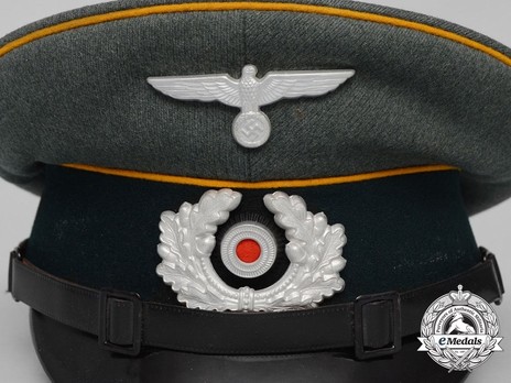 German Army Cavalry NCO/EM's Visor Cap Insignia Detail