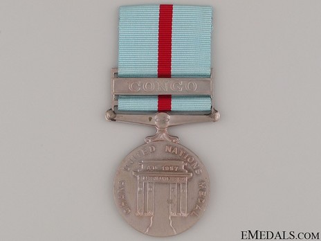 Campaign Medal for United Nations operations in Congo Obverse
