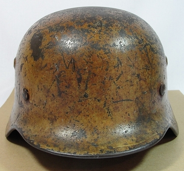 German Army Steel Helmet M40 (Painted Tropical Camouflage version) Front