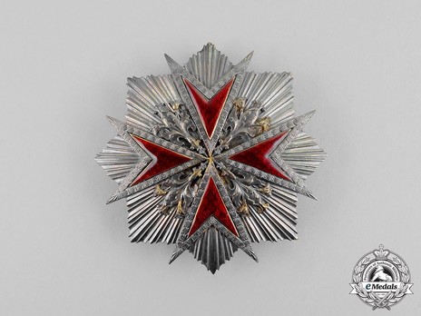 Military Order of Saint Stephen, Type II, Commander Breast Star (8-pointed plaque) Obverse
