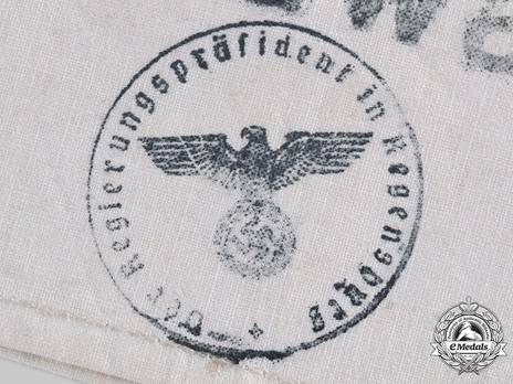 German Police 'Landwacht' Armband Stamp Detail