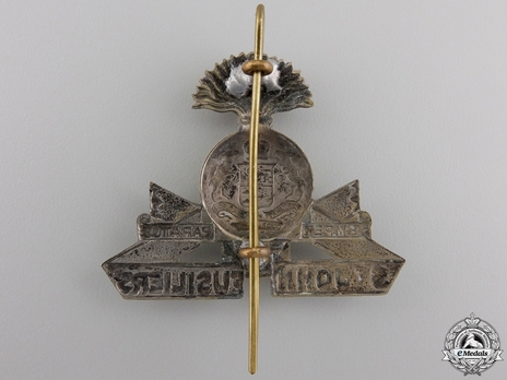 Saint John Fusiliers Officers Cap Badge Reverse