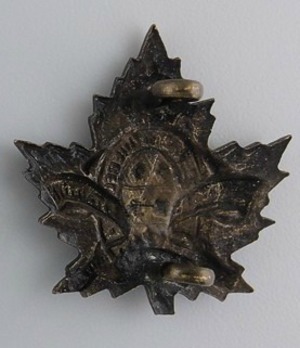 2nd Quebec Regiment 1st Depot Battalion French Legends Other Ranks Collar Badge Reverse